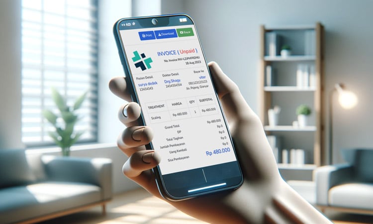memudahkan invoice ke pasien dengan software klinik