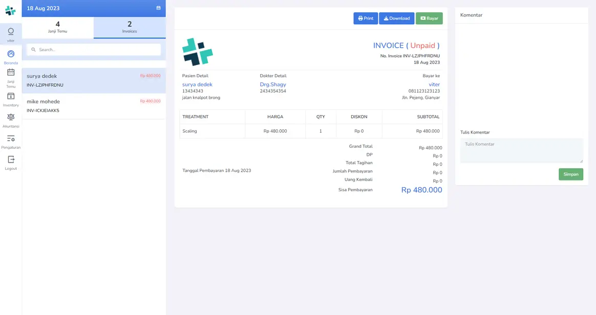 screenshot fitur pembuatan invoice 01